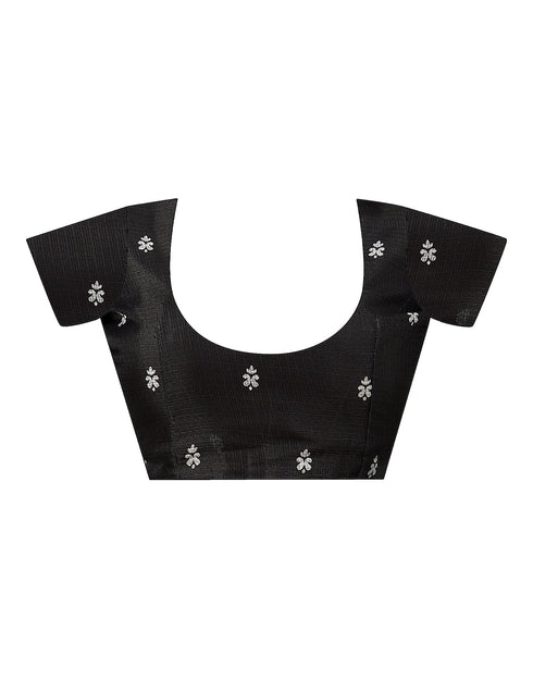 Sudathi Ready To Wear Black Printed Woven Saree